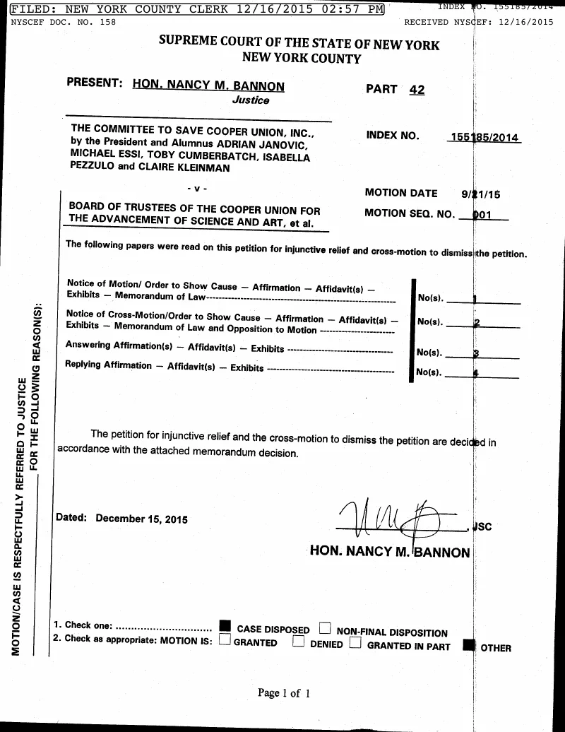 File:Cooper Union Decision and Order on Motion Dkt 158 12-16-15 00235894x9CCC2.pdf